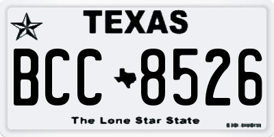 TX license plate BCC8526