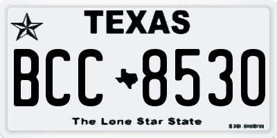TX license plate BCC8530