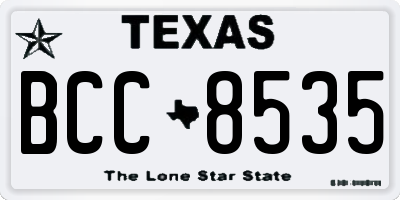 TX license plate BCC8535