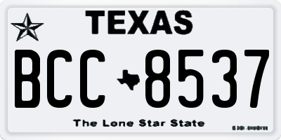 TX license plate BCC8537