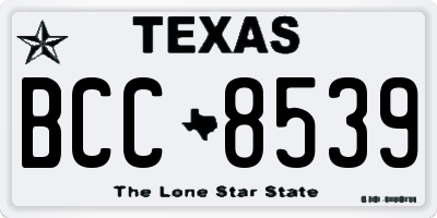 TX license plate BCC8539