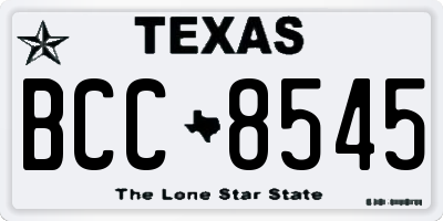 TX license plate BCC8545