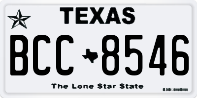 TX license plate BCC8546