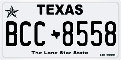 TX license plate BCC8558