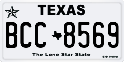 TX license plate BCC8569
