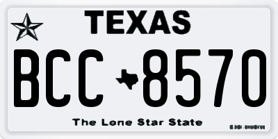 TX license plate BCC8570