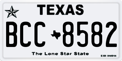TX license plate BCC8582