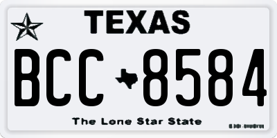 TX license plate BCC8584