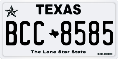 TX license plate BCC8585