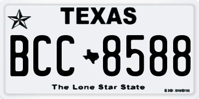 TX license plate BCC8588