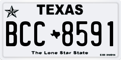 TX license plate BCC8591