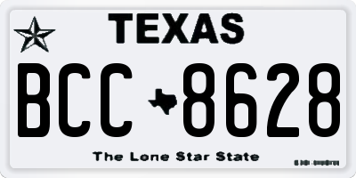 TX license plate BCC8628