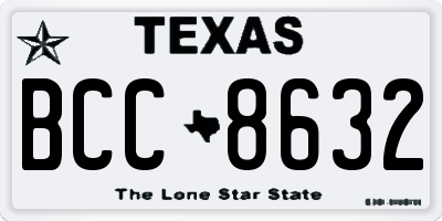 TX license plate BCC8632
