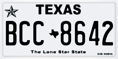 TX license plate BCC8642