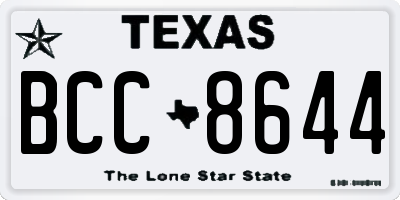 TX license plate BCC8644