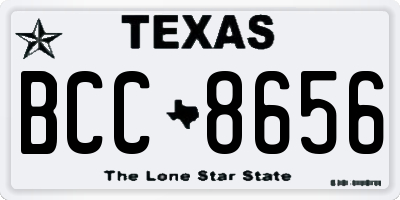 TX license plate BCC8656