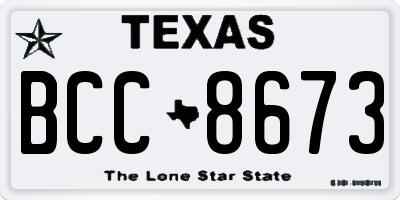 TX license plate BCC8673