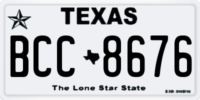 TX license plate BCC8676