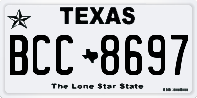 TX license plate BCC8697