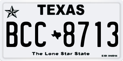 TX license plate BCC8713