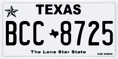 TX license plate BCC8725