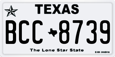 TX license plate BCC8739