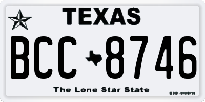 TX license plate BCC8746