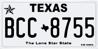 TX license plate BCC8755