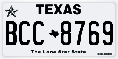 TX license plate BCC8769