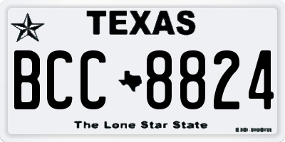 TX license plate BCC8824