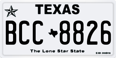 TX license plate BCC8826