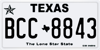 TX license plate BCC8843