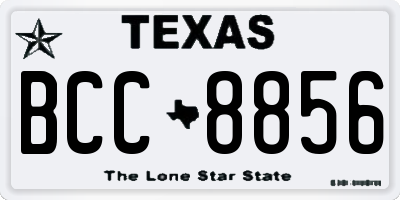 TX license plate BCC8856