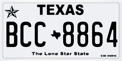 TX license plate BCC8864