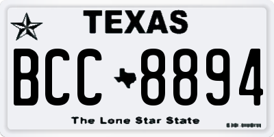 TX license plate BCC8894