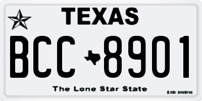 TX license plate BCC8901
