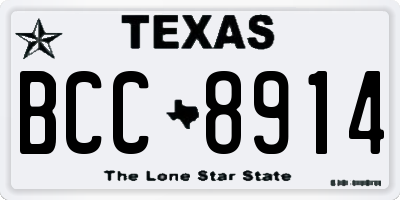 TX license plate BCC8914