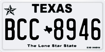 TX license plate BCC8946