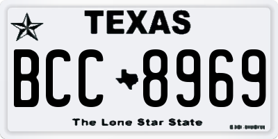 TX license plate BCC8969
