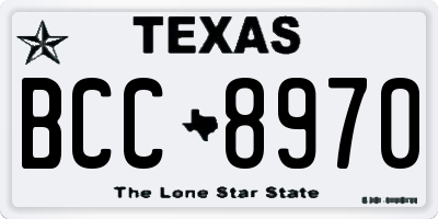 TX license plate BCC8970