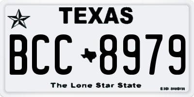 TX license plate BCC8979