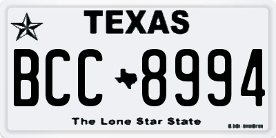 TX license plate BCC8994