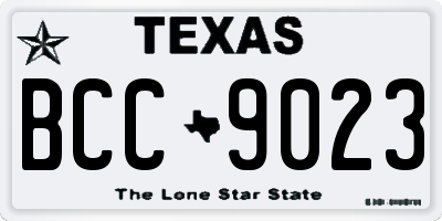 TX license plate BCC9023