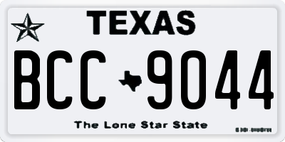 TX license plate BCC9044