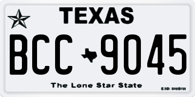 TX license plate BCC9045