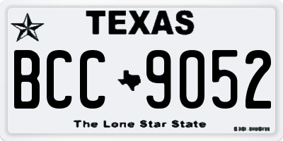 TX license plate BCC9052