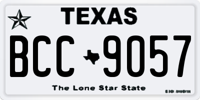 TX license plate BCC9057