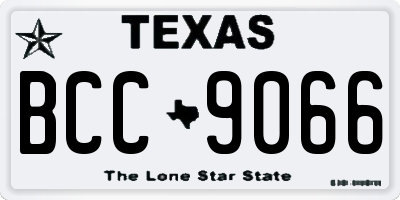 TX license plate BCC9066