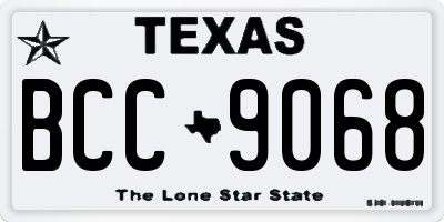 TX license plate BCC9068