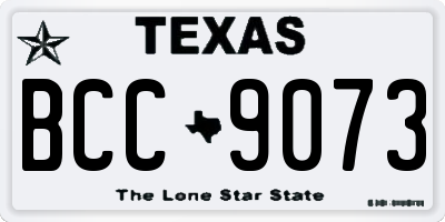 TX license plate BCC9073